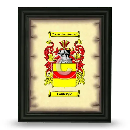 Coulevyle Coat of Arms Framed - Black