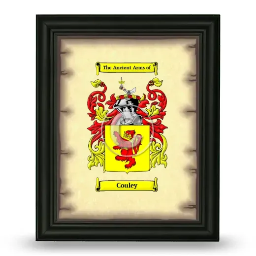 Couley Coat of Arms Framed - Black