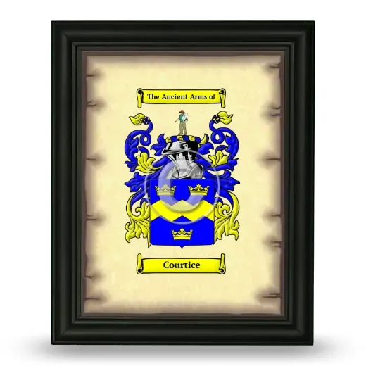 Courtice Coat of Arms Framed - Black
