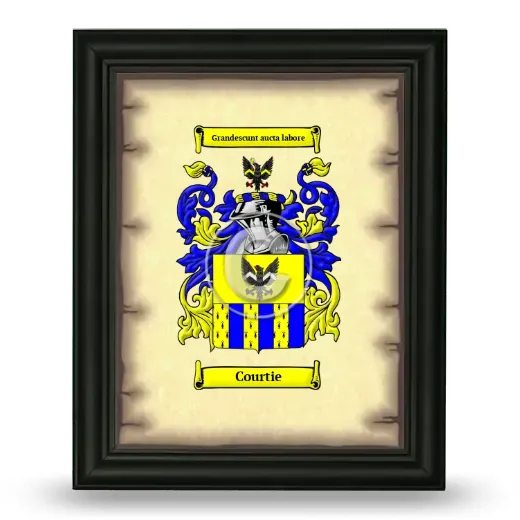 Courtie Coat of Arms Framed - Black