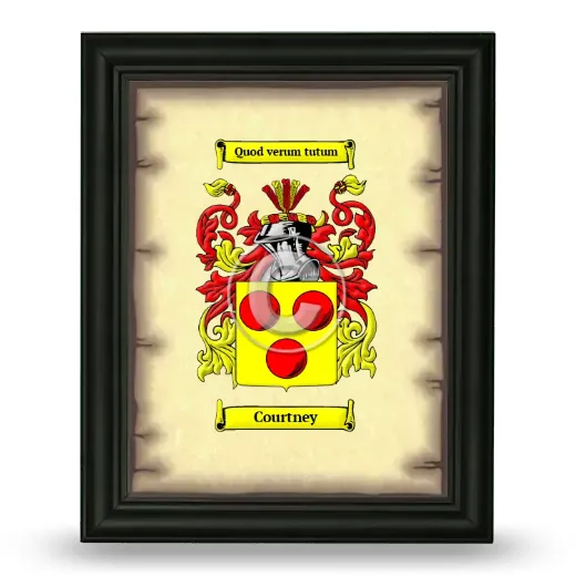 Courtney Coat of Arms Framed - Black