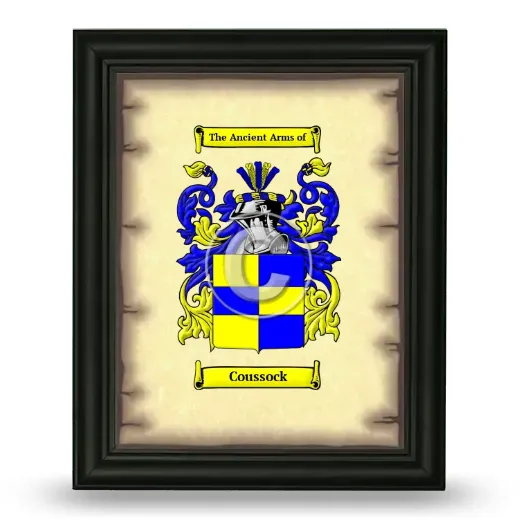 Coussock Coat of Arms Framed - Black