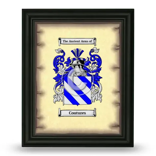 Coutures Coat of Arms Framed - Black