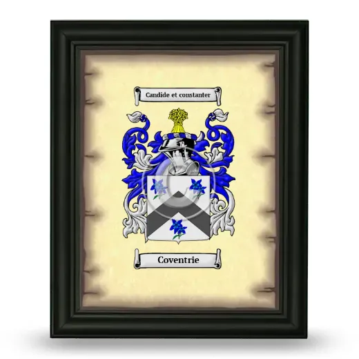 Coventrie Coat of Arms Framed - Black