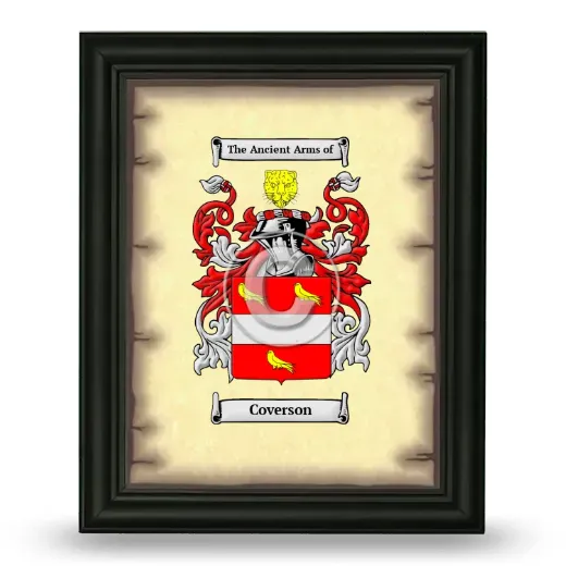 Coverson Coat of Arms Framed - Black