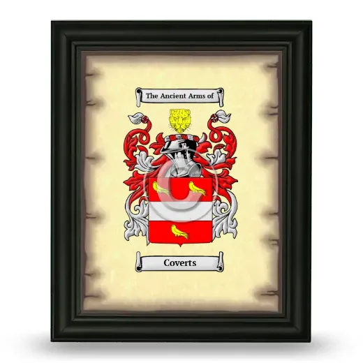 Coverts Coat of Arms Framed - Black
