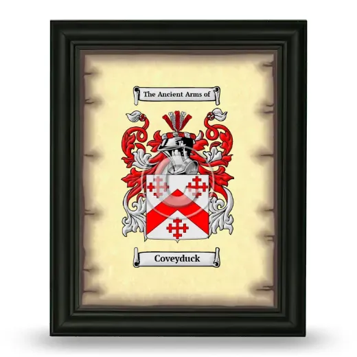 Coveyduck Coat of Arms Framed - Black