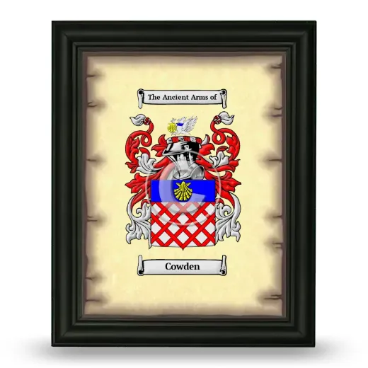 Cowden Coat of Arms Framed - Black