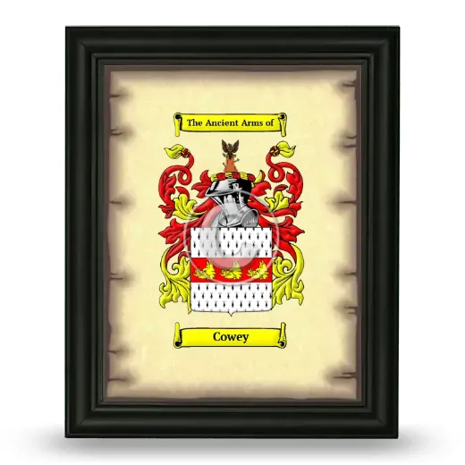 Cowey Coat of Arms Framed - Black