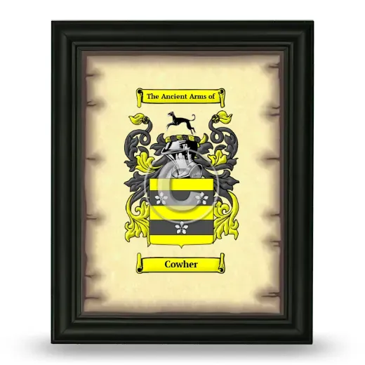 Cowher Coat of Arms Framed - Black