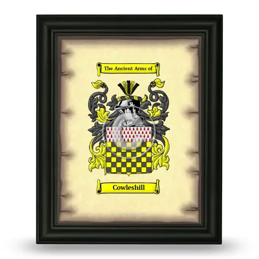 Cowleshill Coat of Arms Framed - Black