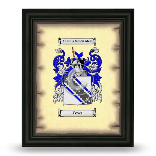 Cows Coat of Arms Framed - Black