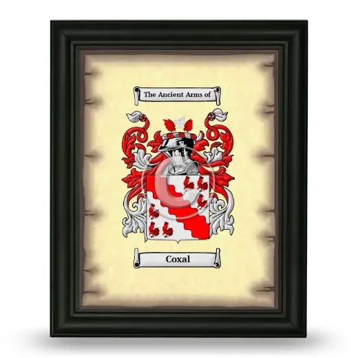 Coxal Coat of Arms Framed - Black