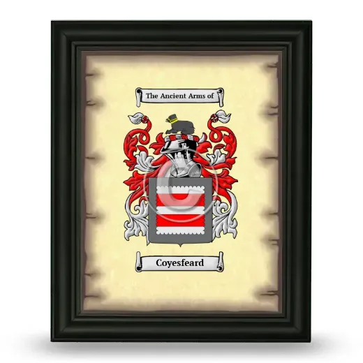 Coyesfeard Coat of Arms Framed - Black