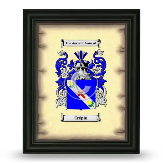 Crépin Coat of Arms Framed - Black