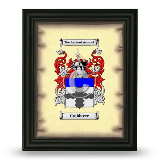 Crabbtree Coat of Arms Framed - Black