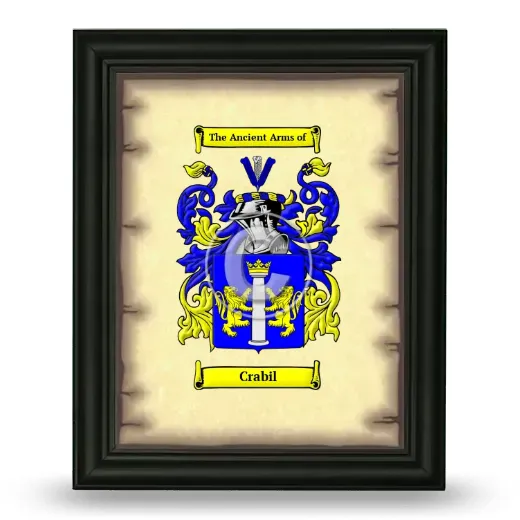 Crabil Coat of Arms Framed - Black
