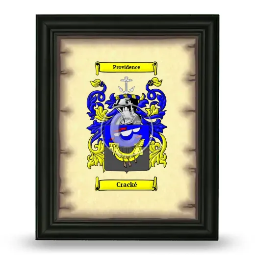 Cracké Coat of Arms Framed - Black