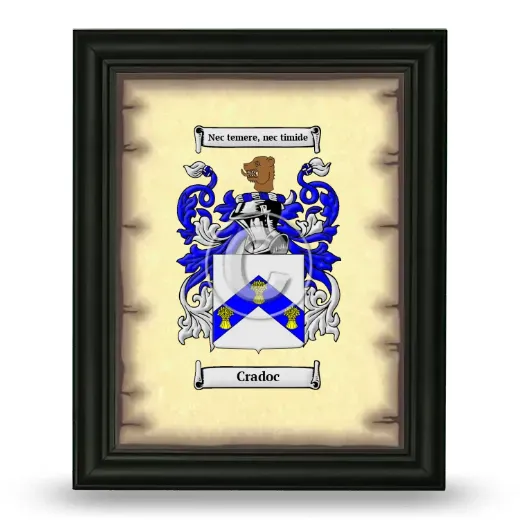 Cradoc Coat of Arms Framed - Black