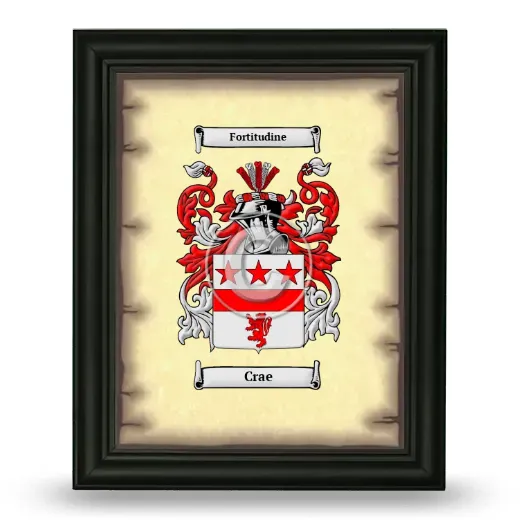 Crae Coat of Arms Framed - Black