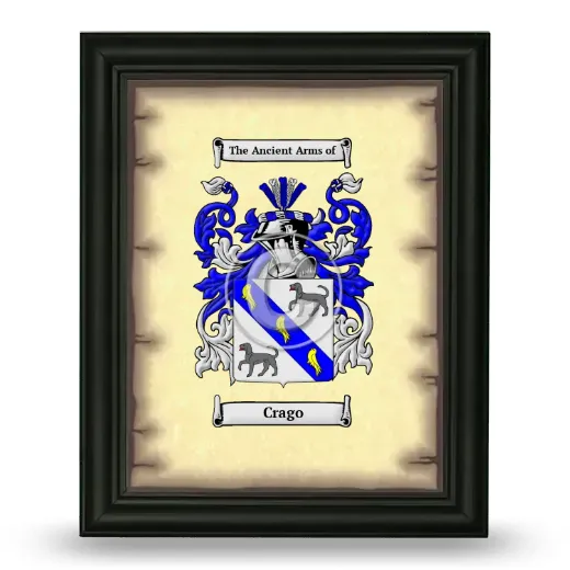 Crago Coat of Arms Framed - Black