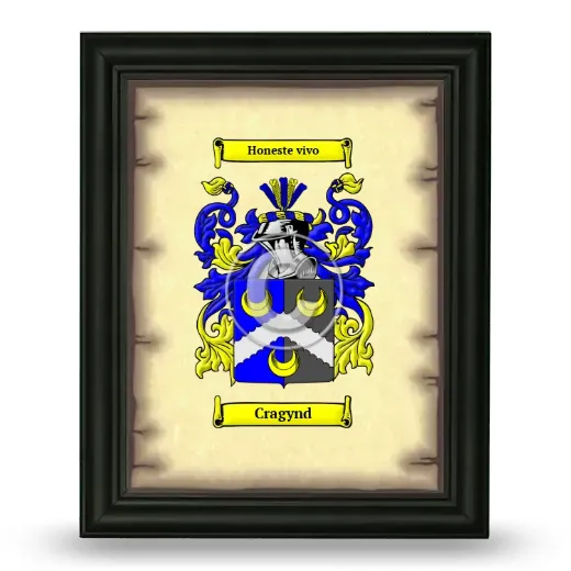 Cragynd Coat of Arms Framed - Black