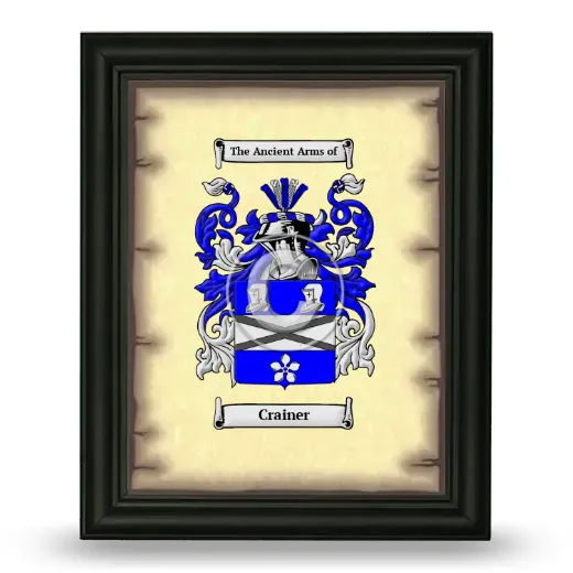 Crainer Coat of Arms Framed - Black