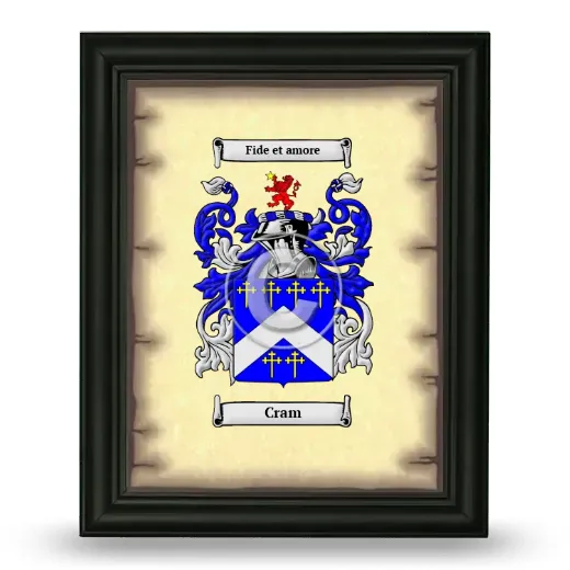 Cram Coat of Arms Framed - Black
