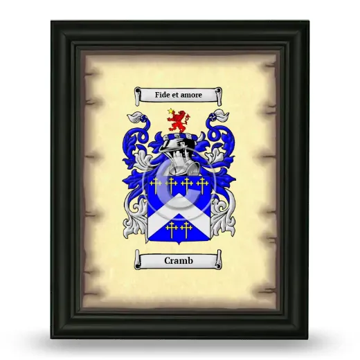 Cramb Coat of Arms Framed - Black