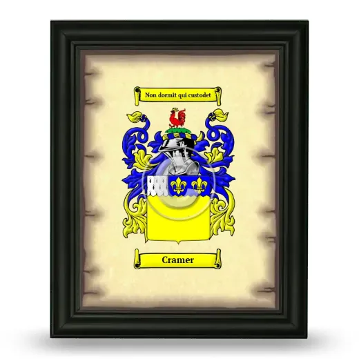 Cramer Coat of Arms Framed - Black