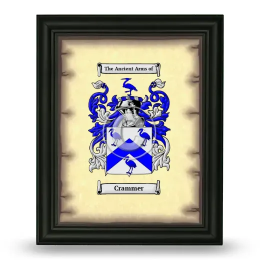 Crammer Coat of Arms Framed - Black