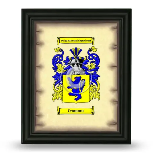 Cramont Coat of Arms Framed - Black