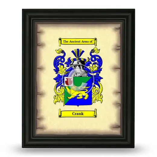 Crank Coat of Arms Framed - Black