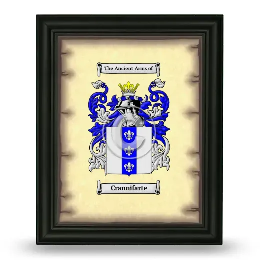 Crannifarte Coat of Arms Framed - Black
