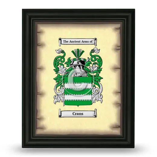 Crans Coat of Arms Framed - Black