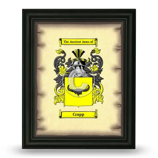 Crapp Coat of Arms Framed - Black