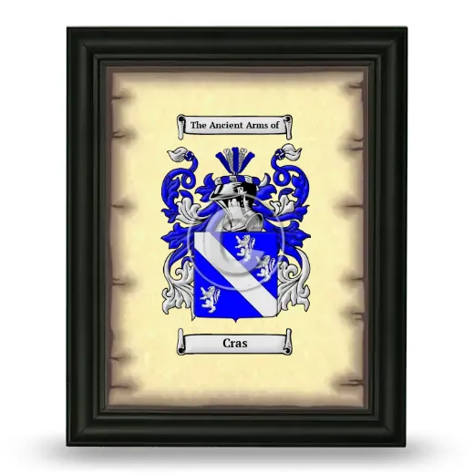 Cras Coat of Arms Framed - Black