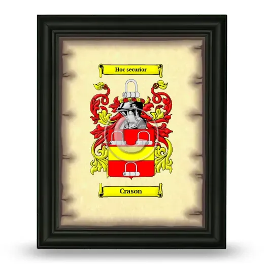Crason Coat of Arms Framed - Black