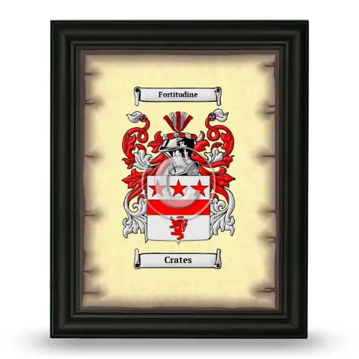 Crates Coat of Arms Framed - Black