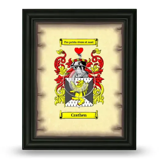 Crathen Coat of Arms Framed - Black