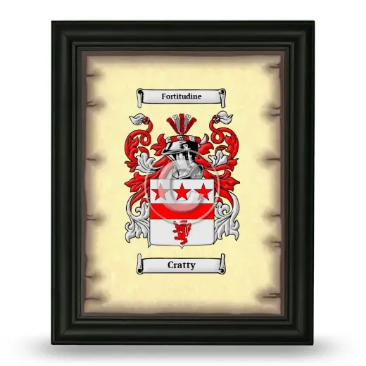 Cratty Coat of Arms Framed - Black
