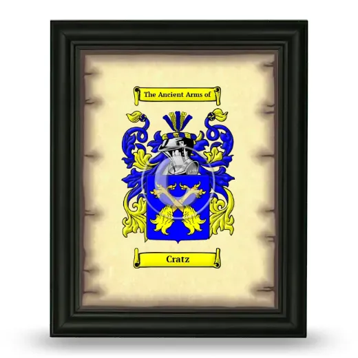 Cratz Coat of Arms Framed - Black