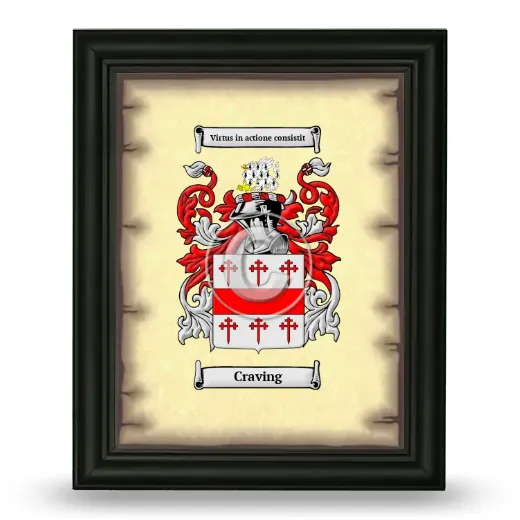 Craving Coat of Arms Framed - Black