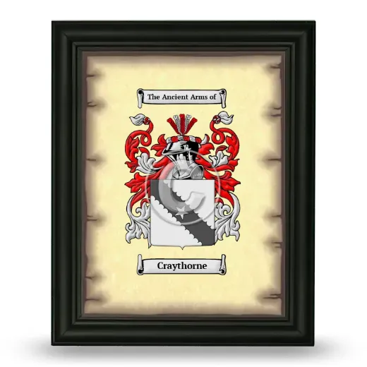 Craythorne Coat of Arms Framed - Black