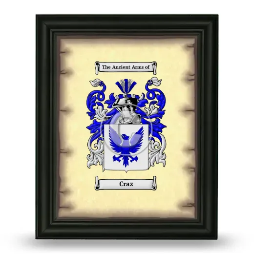 Craz Coat of Arms Framed - Black