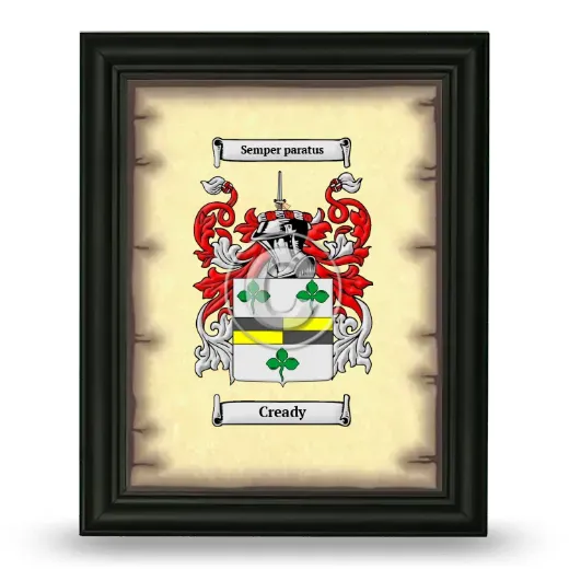 Cready Coat of Arms Framed - Black