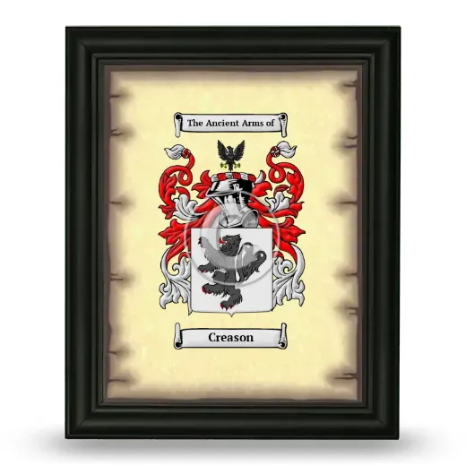 Creason Coat of Arms Framed - Black