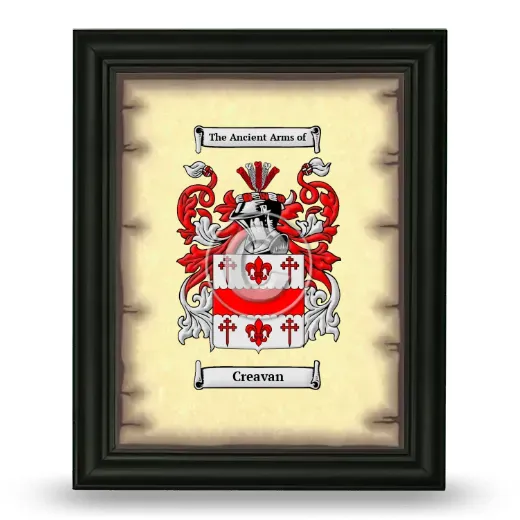 Creavan Coat of Arms Framed - Black