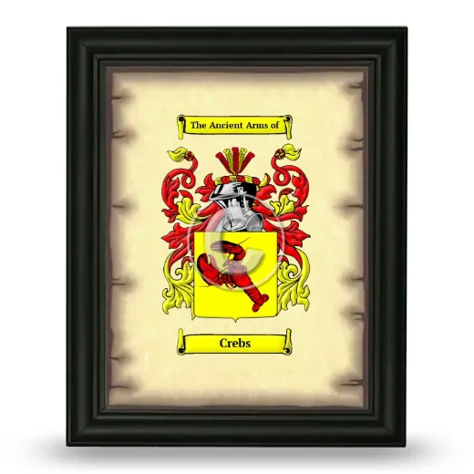 Crebs Coat of Arms Framed - Black