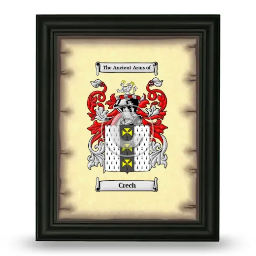 Crech Coat of Arms Framed - Black